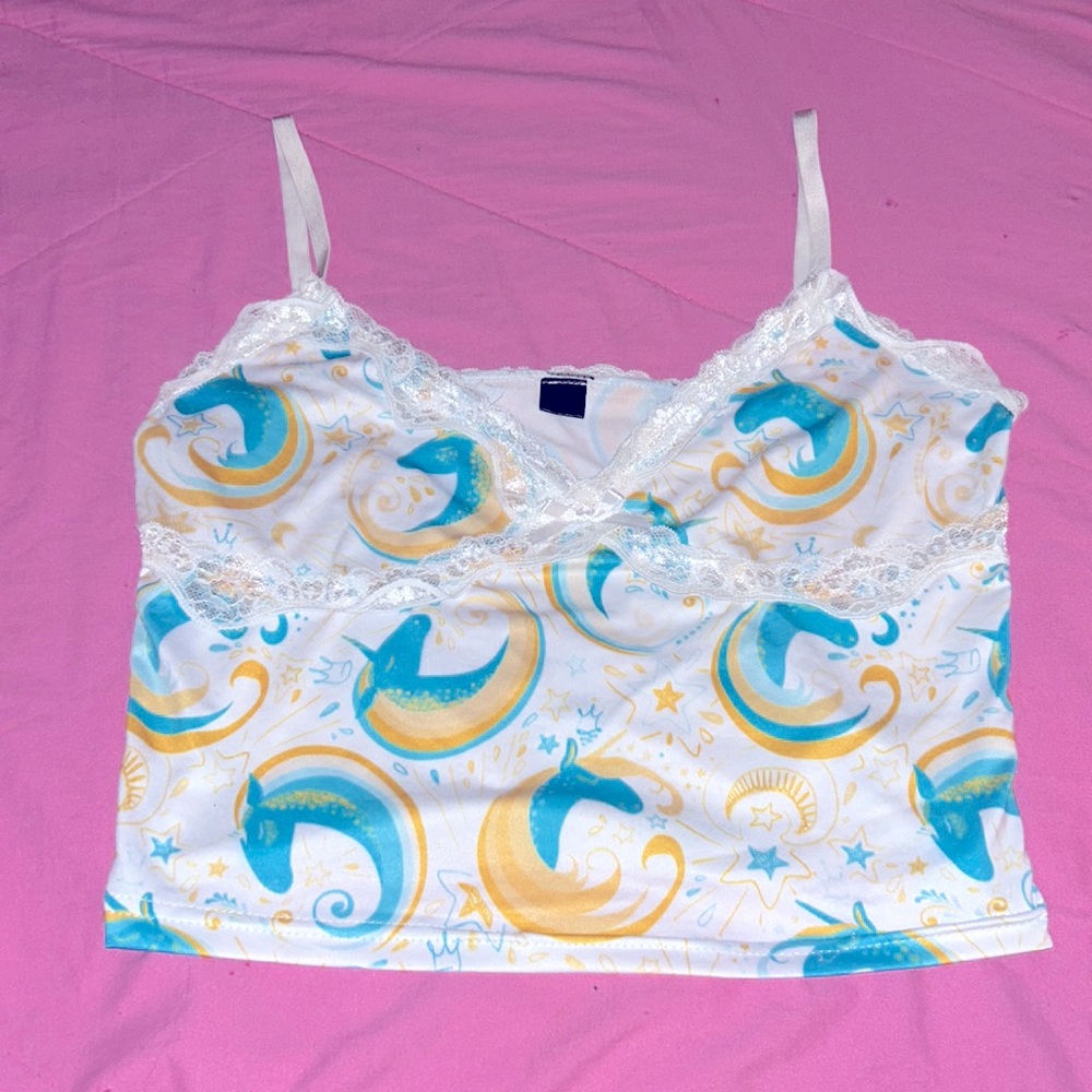 Lace Unicorn Crop Top 🦄 Size Large